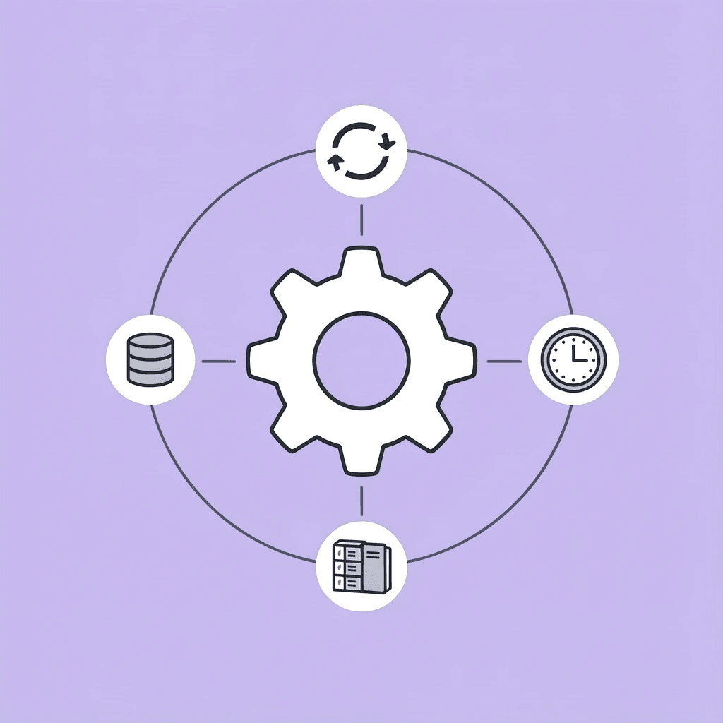 Central AI automation hub connected to multiple business systems and applications