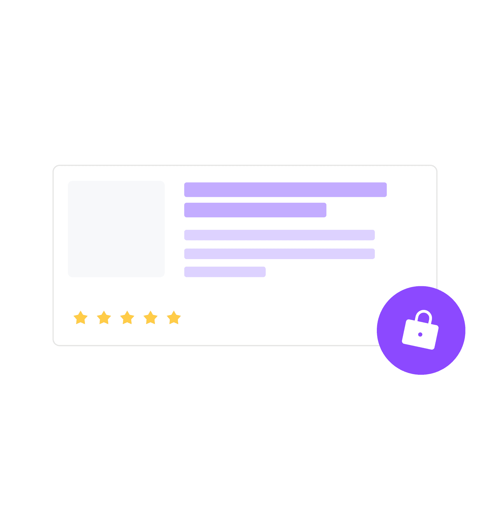 Icon of locking content in purple