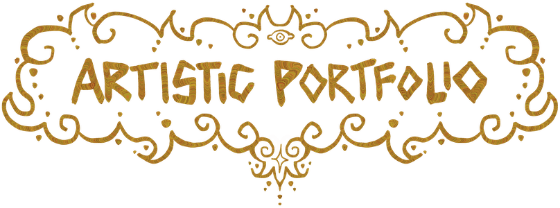 header frame reading artistic portfolio