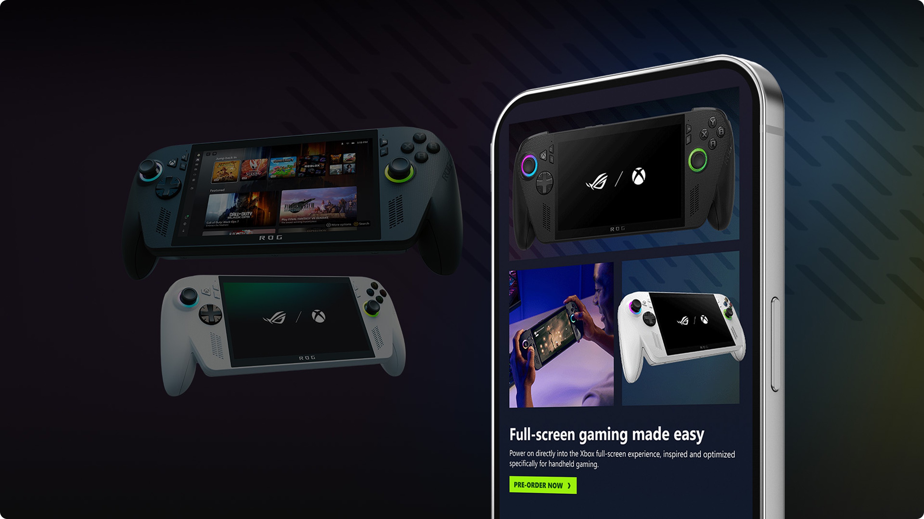 Images of xbox email demonstrating handheld device optimization
