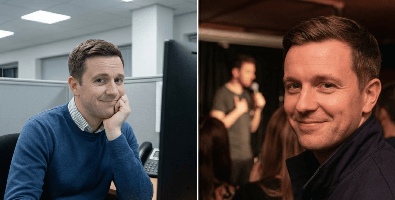 Man split between two worlds