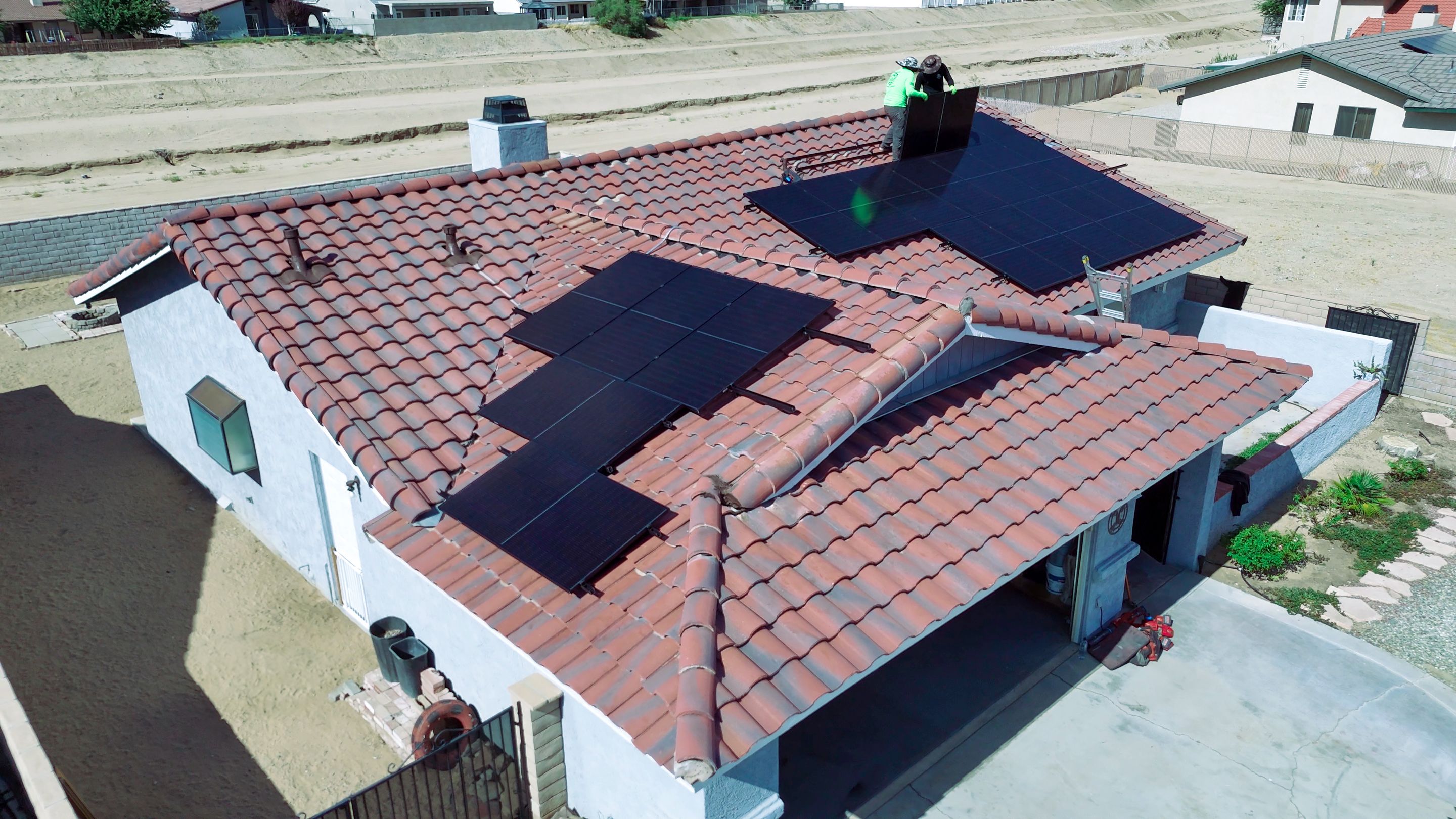 Option One Solar system on a tile-roof home in the High Desert