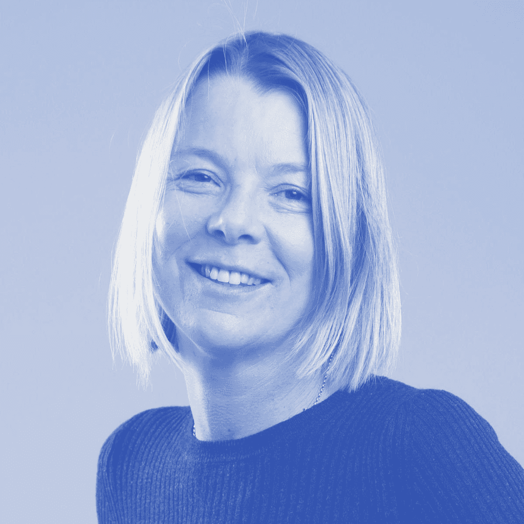 A portrait of Lisa Kelly, a co-founder / producer at Miracle Pictures and link to her bio