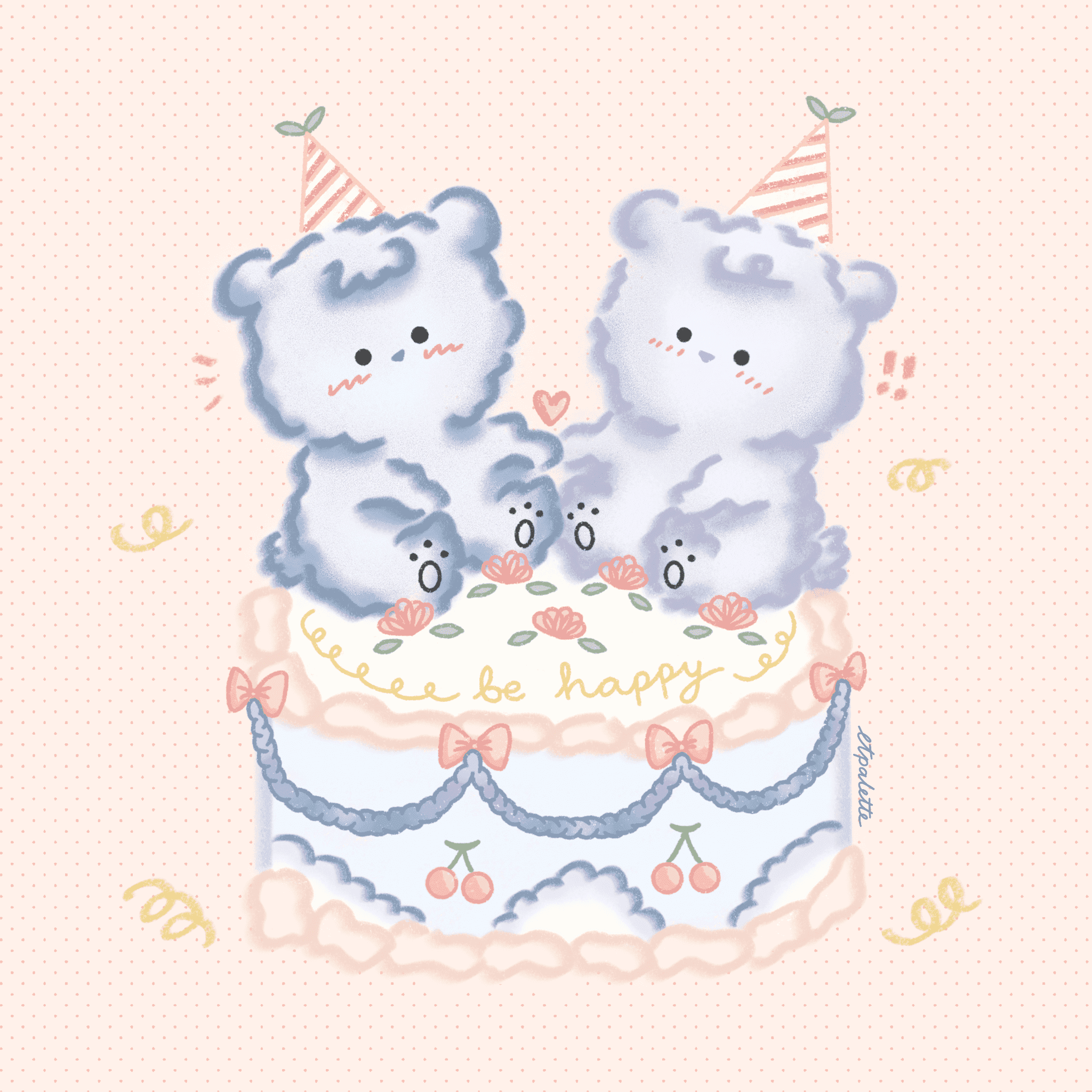 lunchbox cake illustration