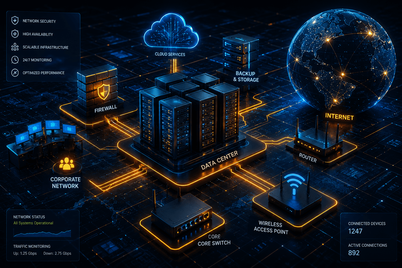 Network infrastructure design and optimization services