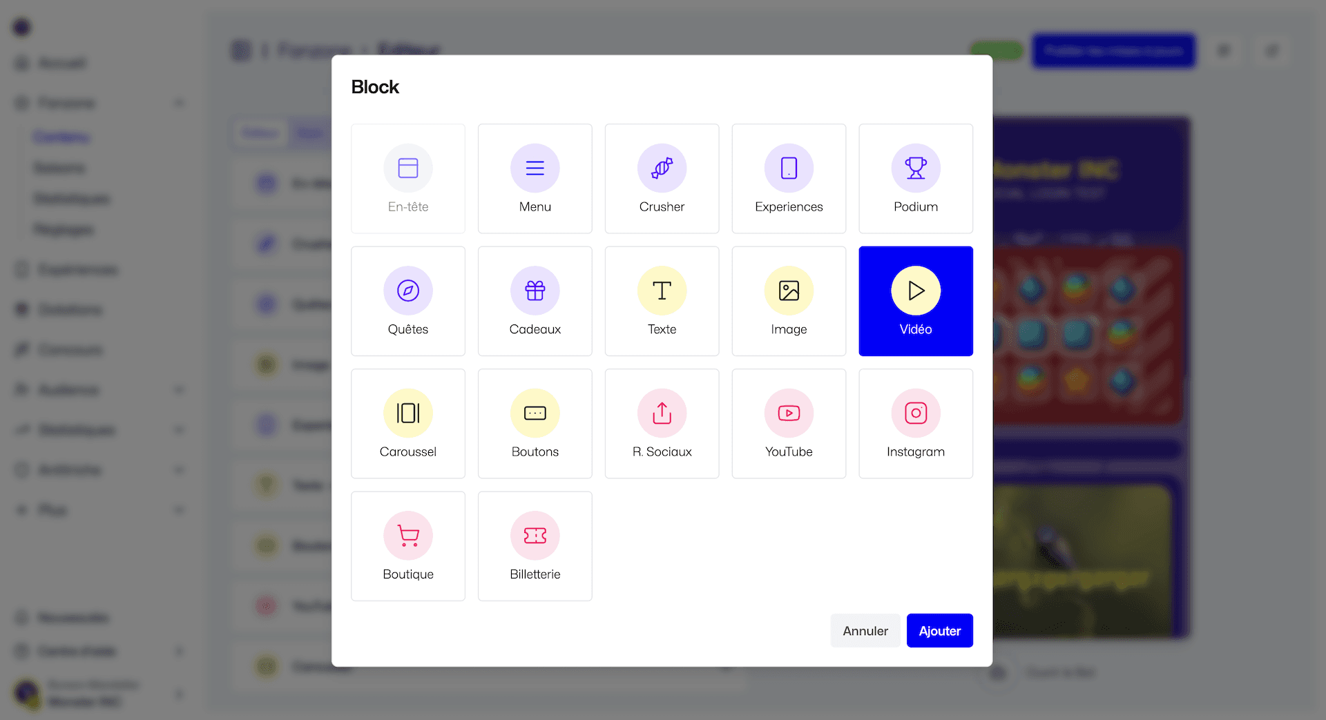 Fanzone video component