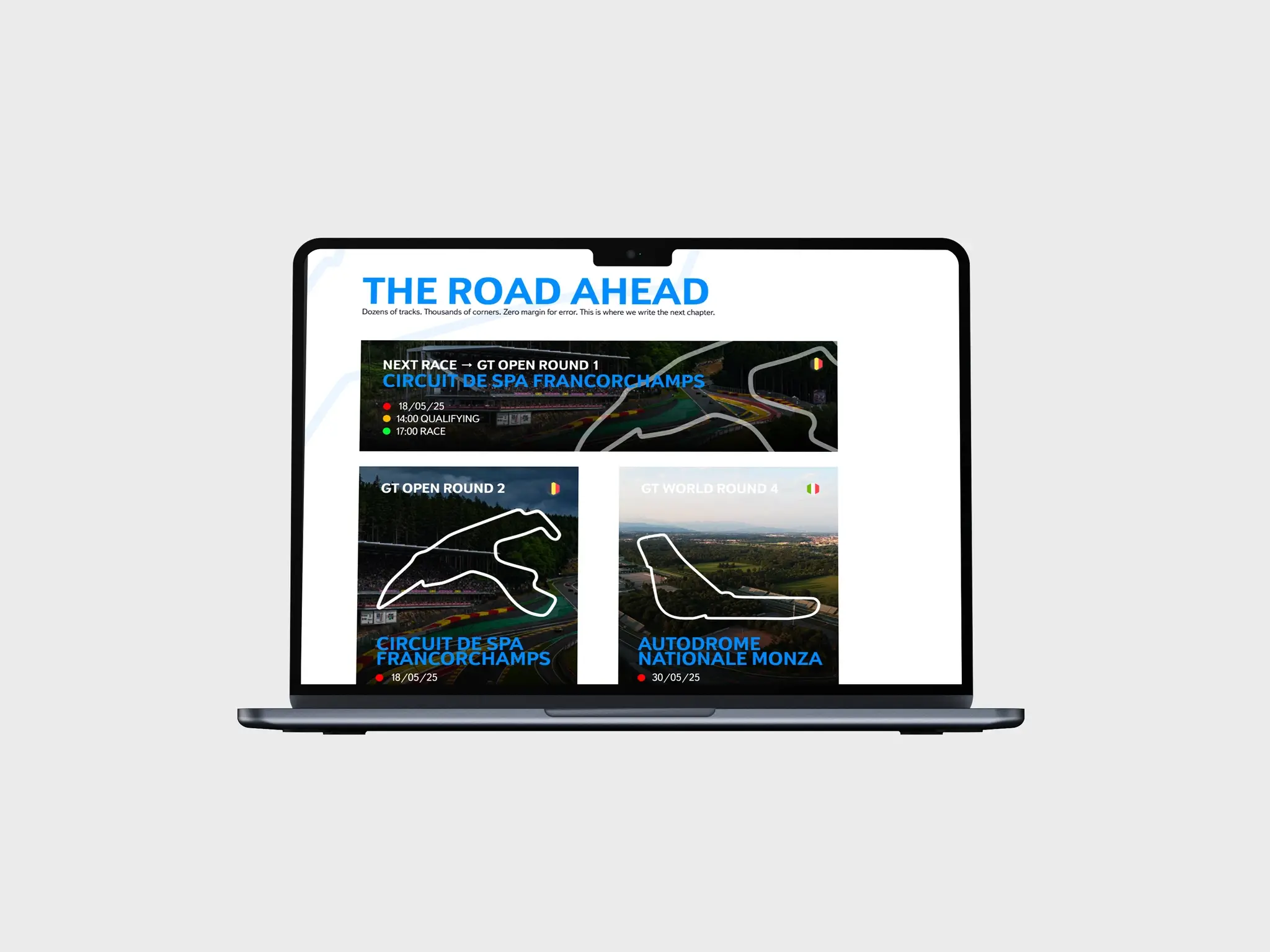Garage 59 Schedule Mockup