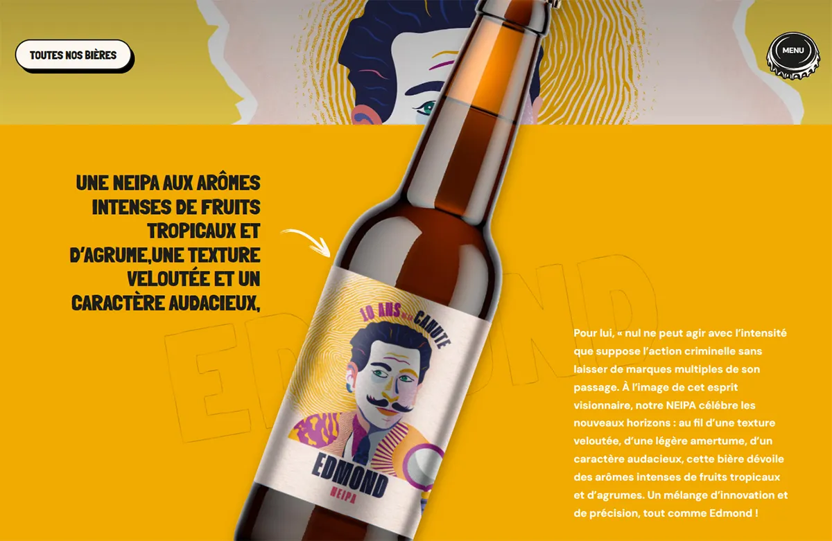 interface ui produit biere lyon