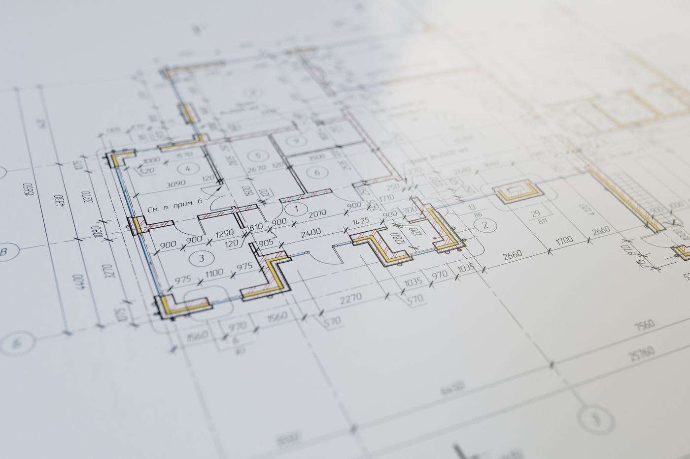 Plans d’aménagement d’un ERP en cours d’annotation