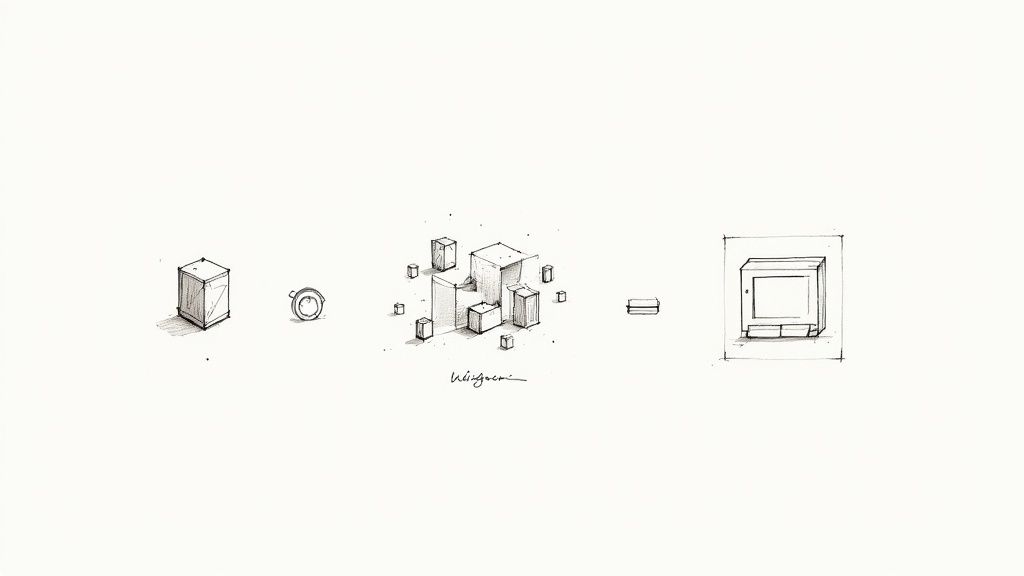 An AI render of a sleek, modern office space designed for collaboration and creativity.