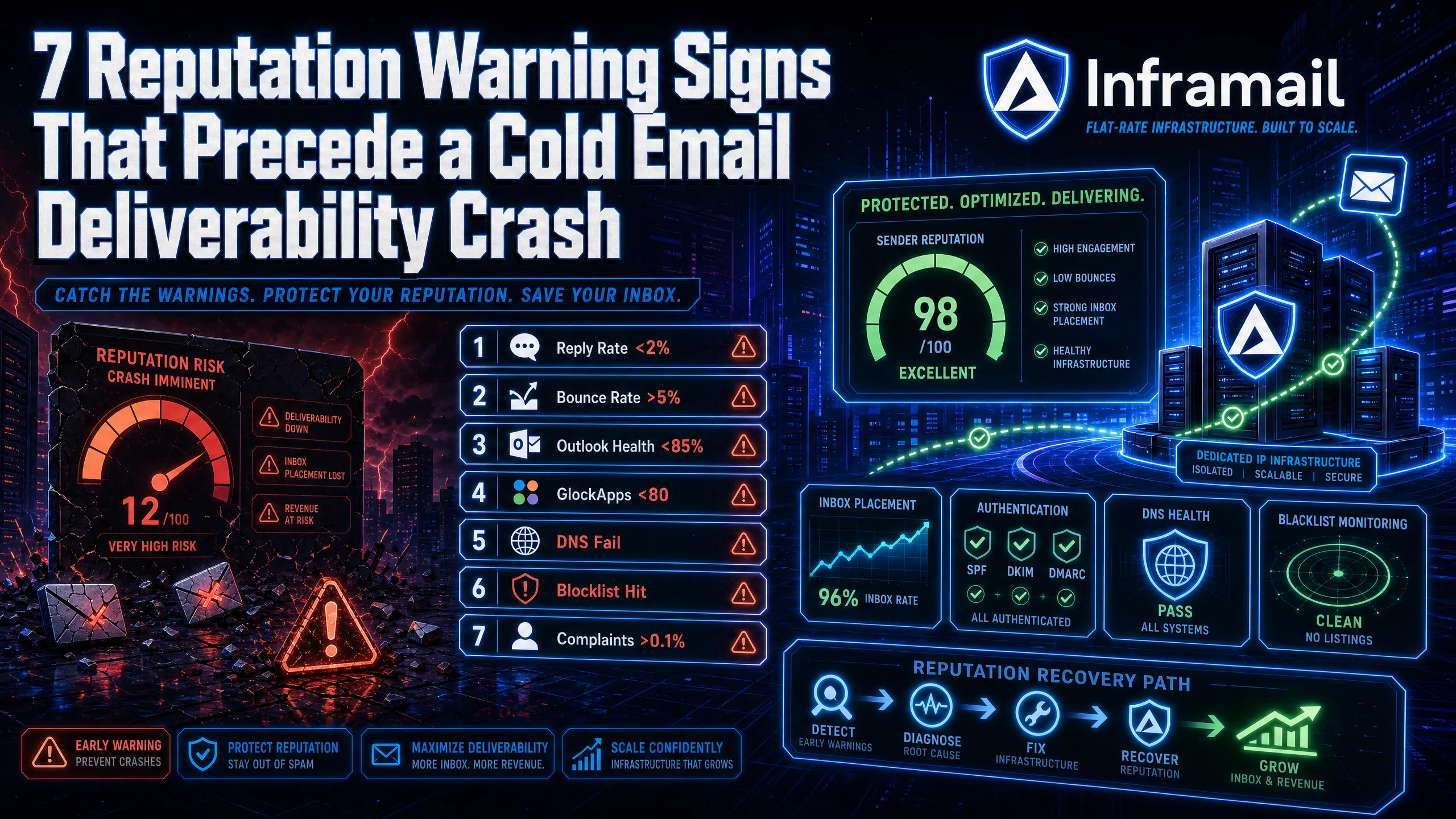 7 Reputation Warning Signs That Precede a Cold Email Deliverability Crash