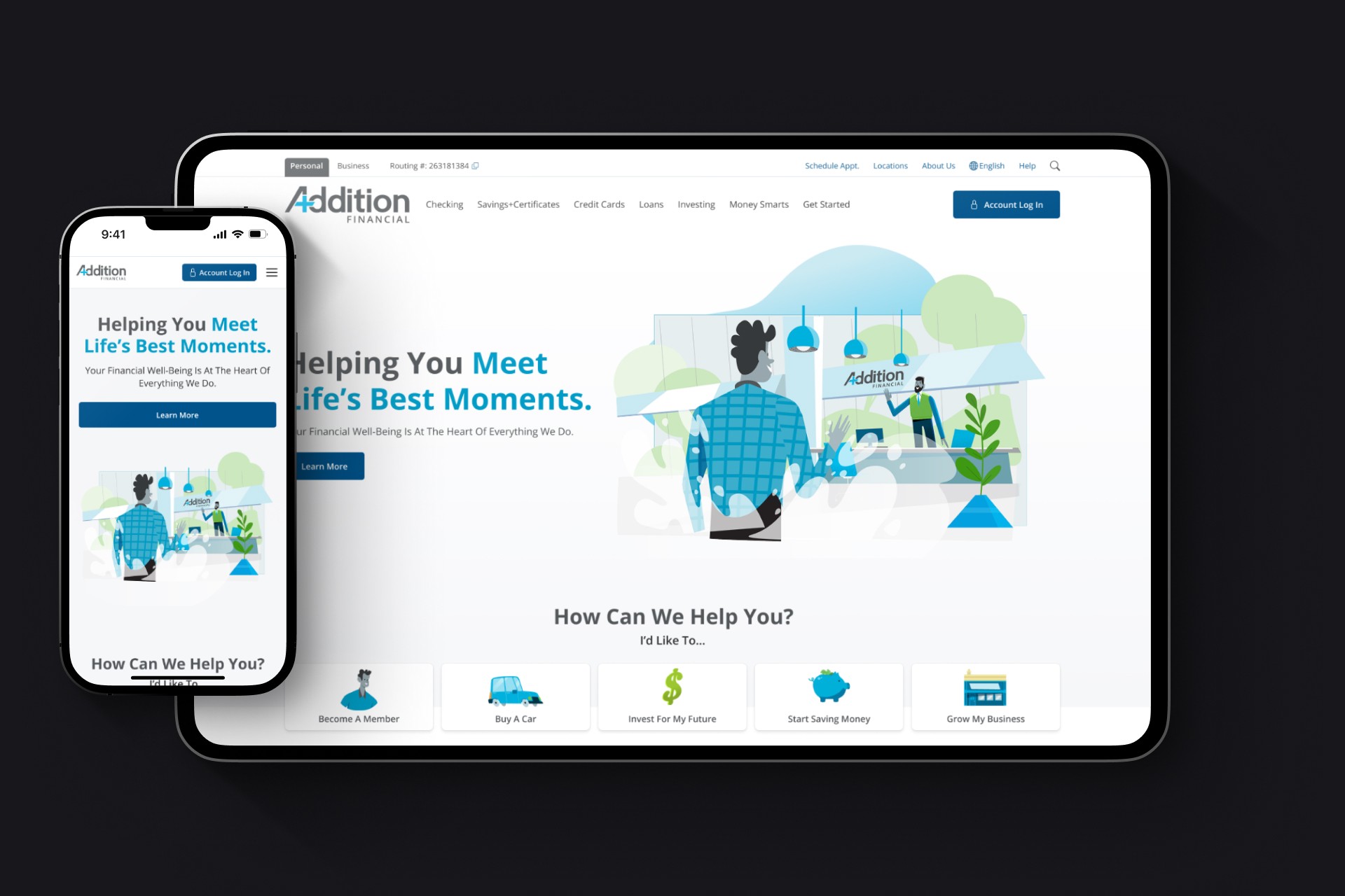 Addition Responsive Homepage