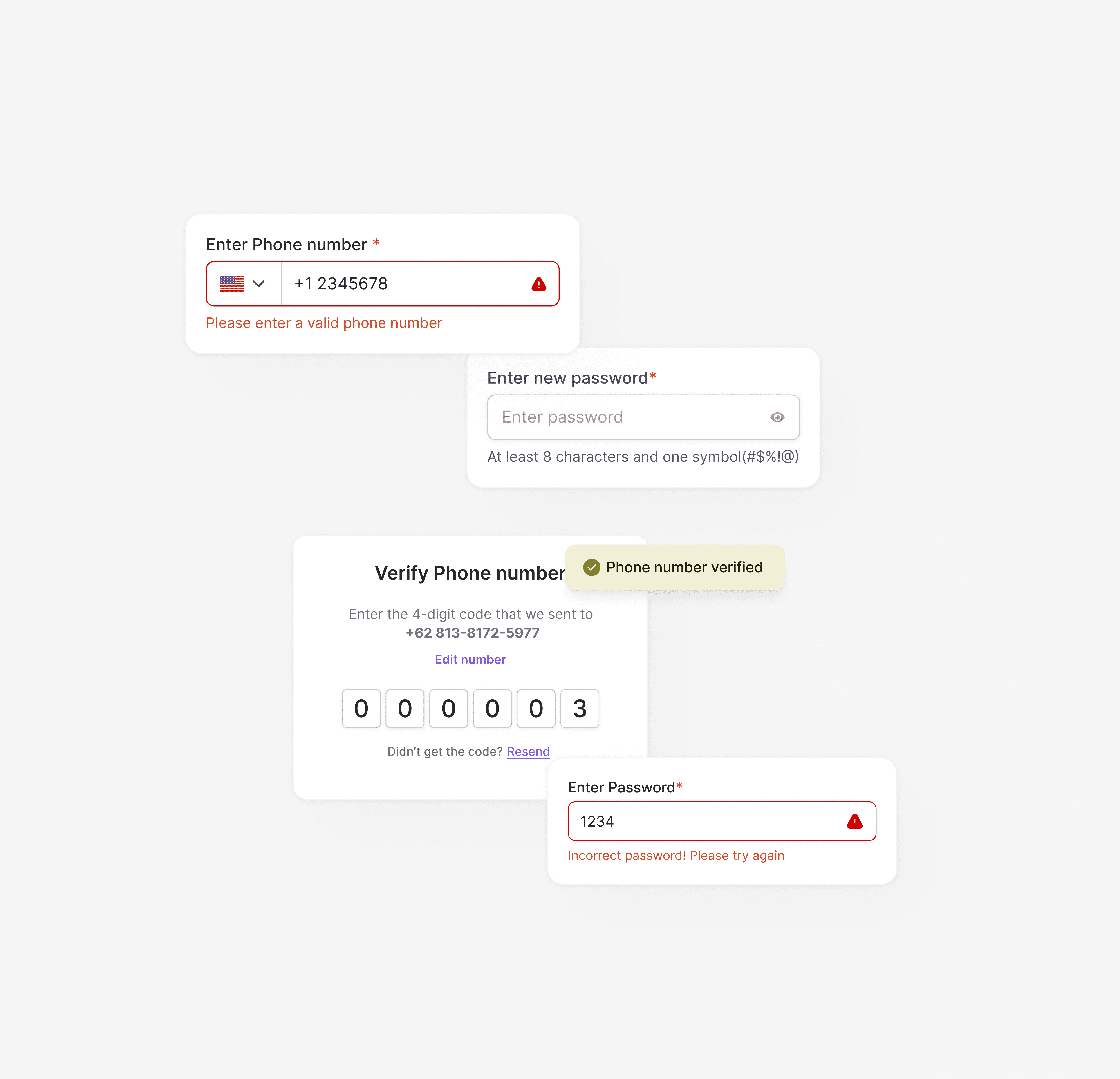 Error states and guidance