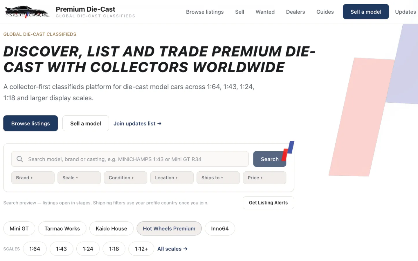 Premium Die-Cast marketplace project