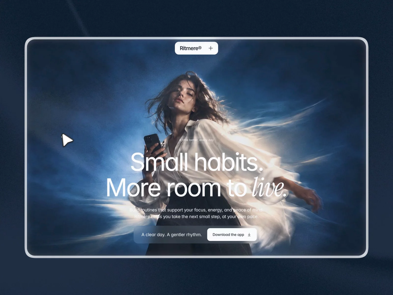 Ritmere Framer template — website layout preview 1