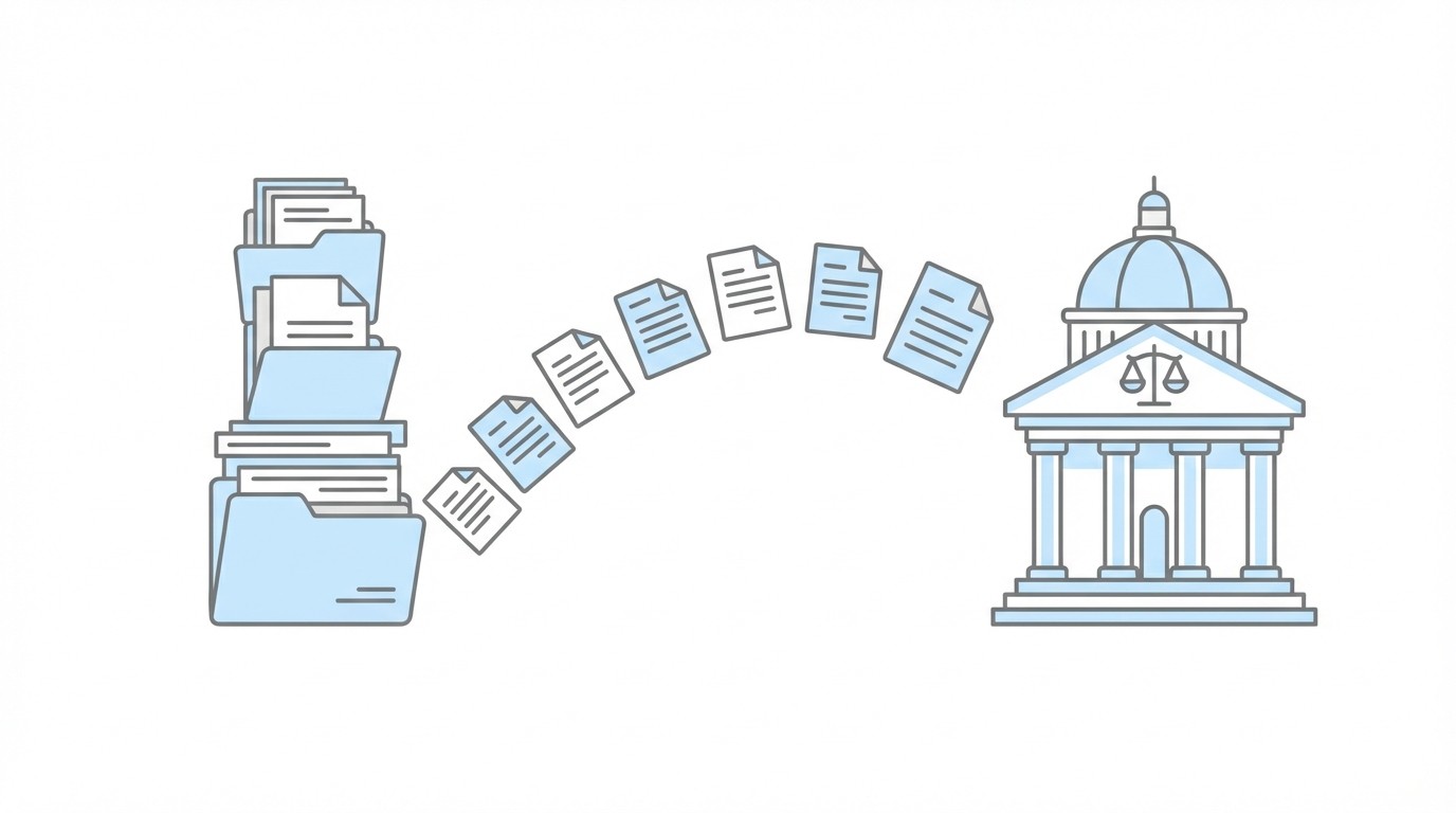 Federal court filing volume chart showing surge in disability case appeals