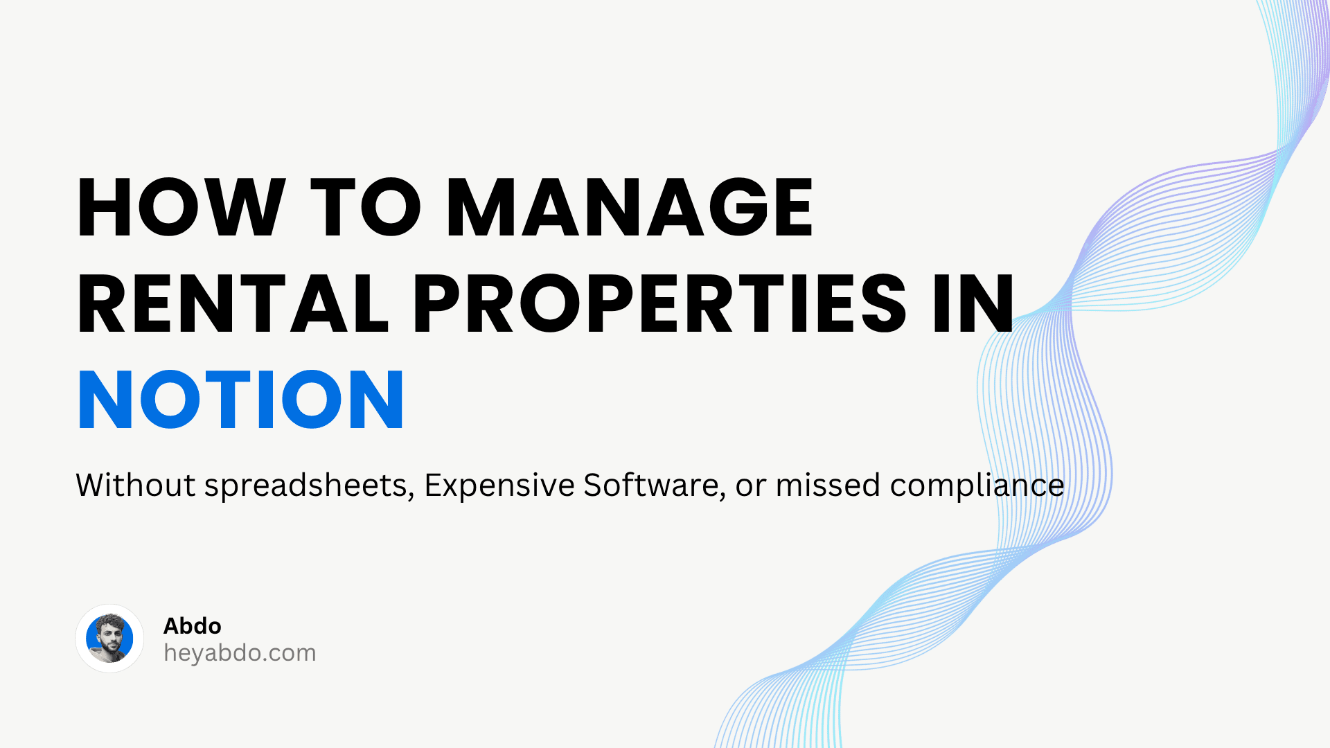 How to Manage Rental Properties in Notion