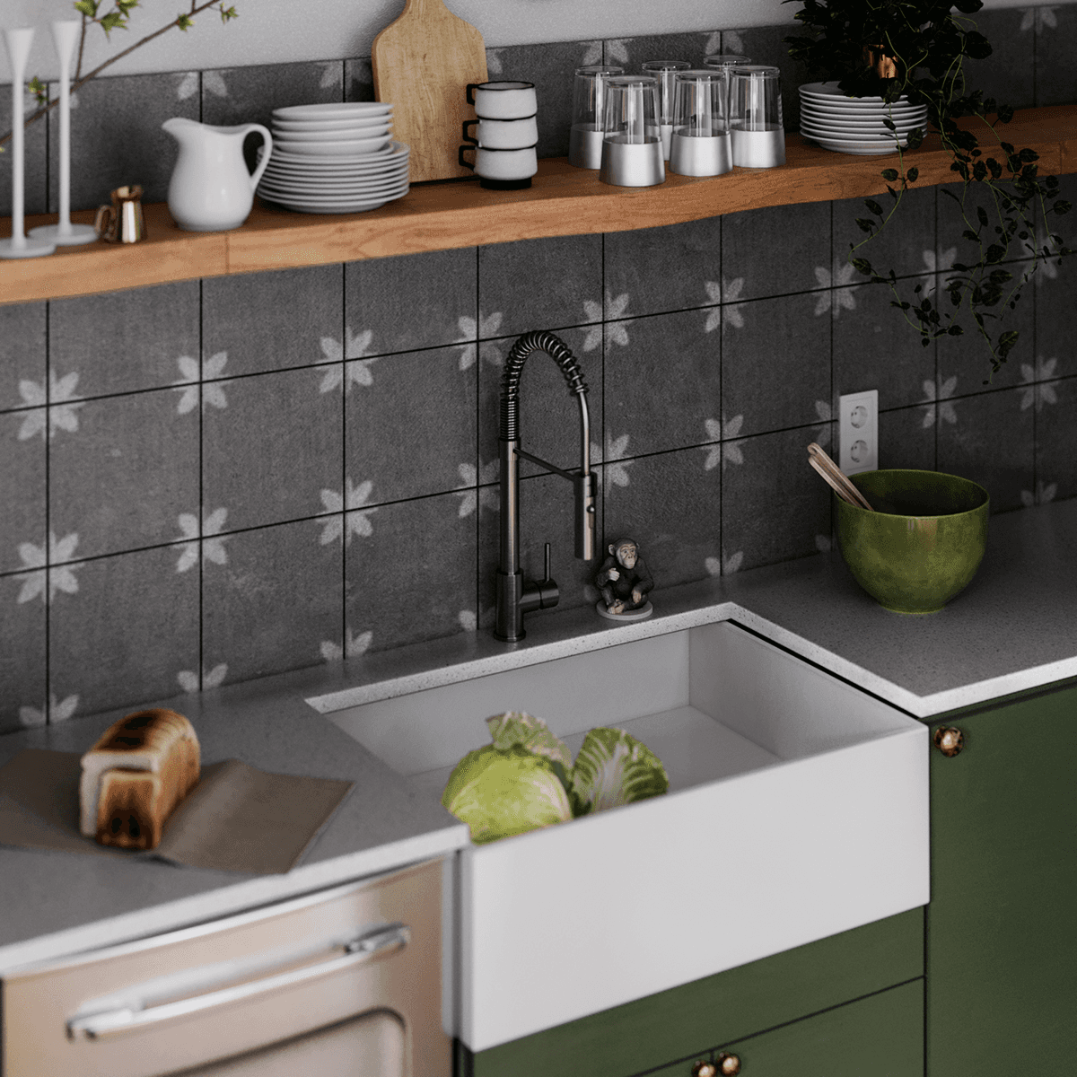 Modern glass and steel building with warm wooden ceilings, surrounded by lush greenery, blending contemporary architecture with nature.