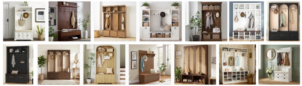 Mudroom Storage Hall Trees
