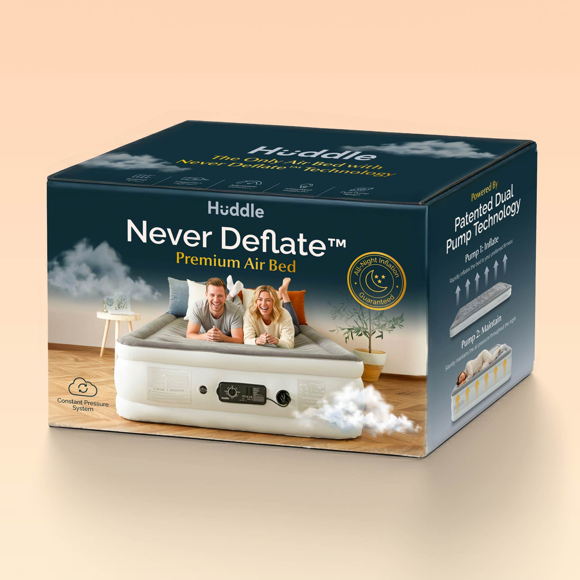 Screen from a fictional news mobile app on a blue gradient background