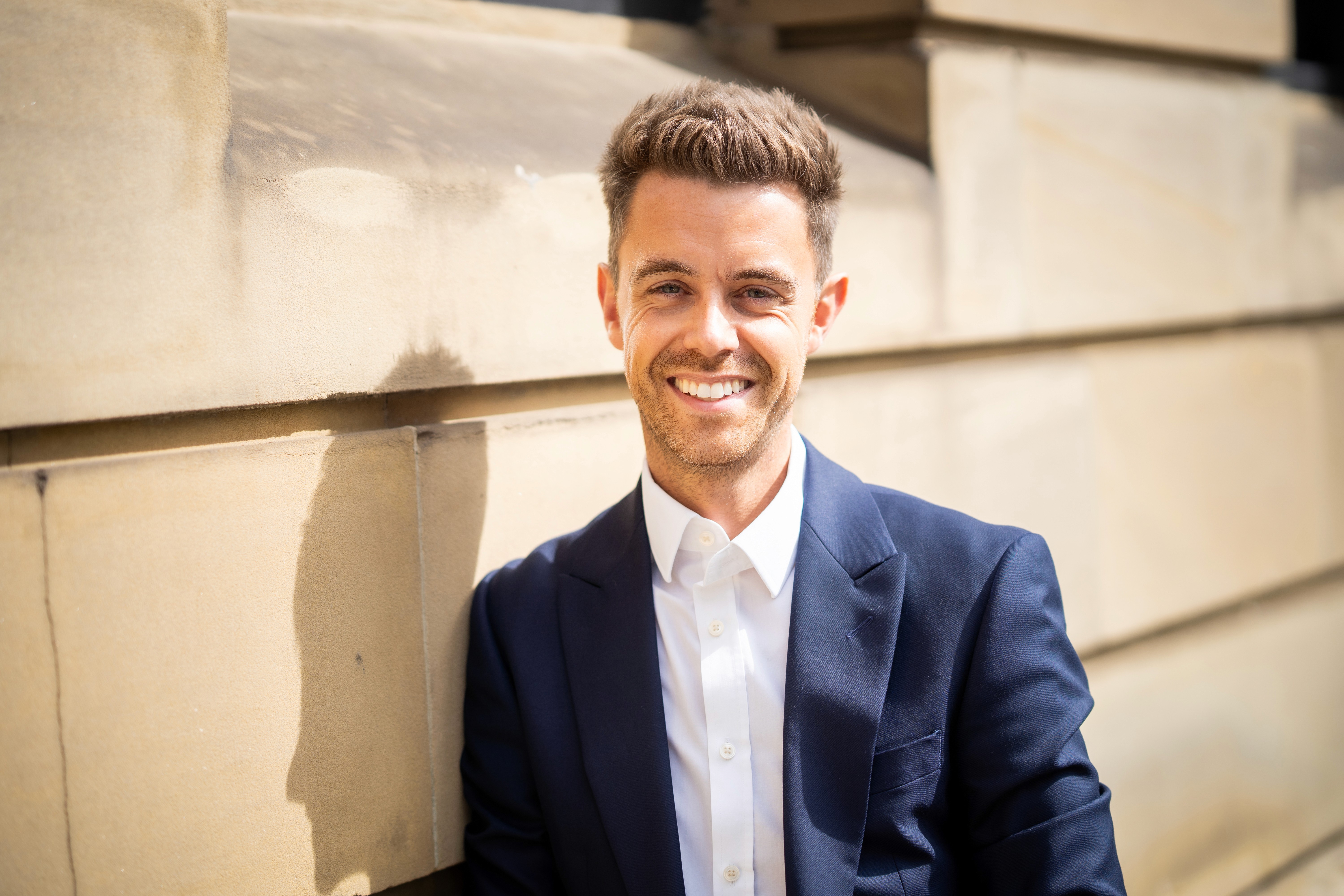 Man reading on the laptop