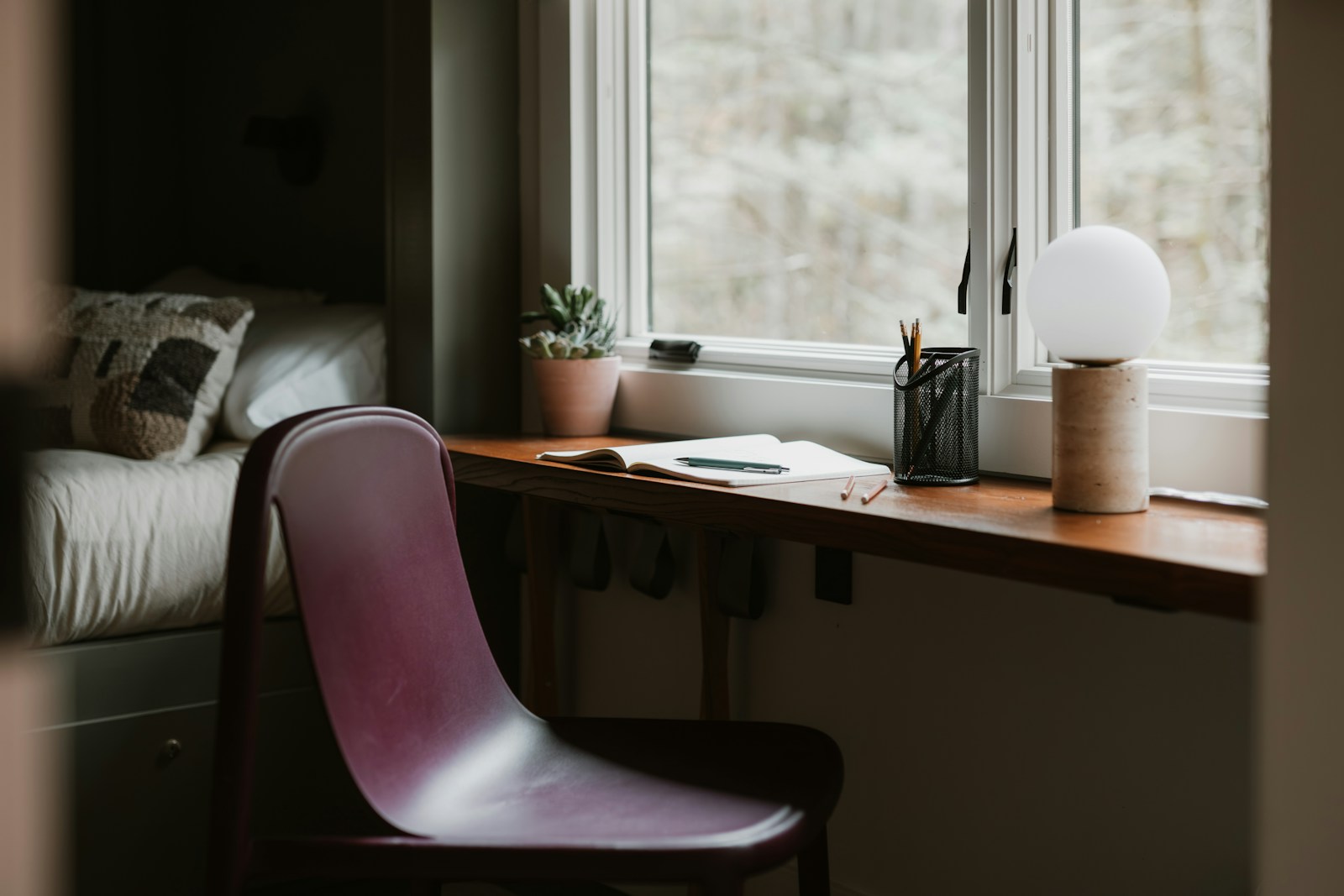 Working table in the studio