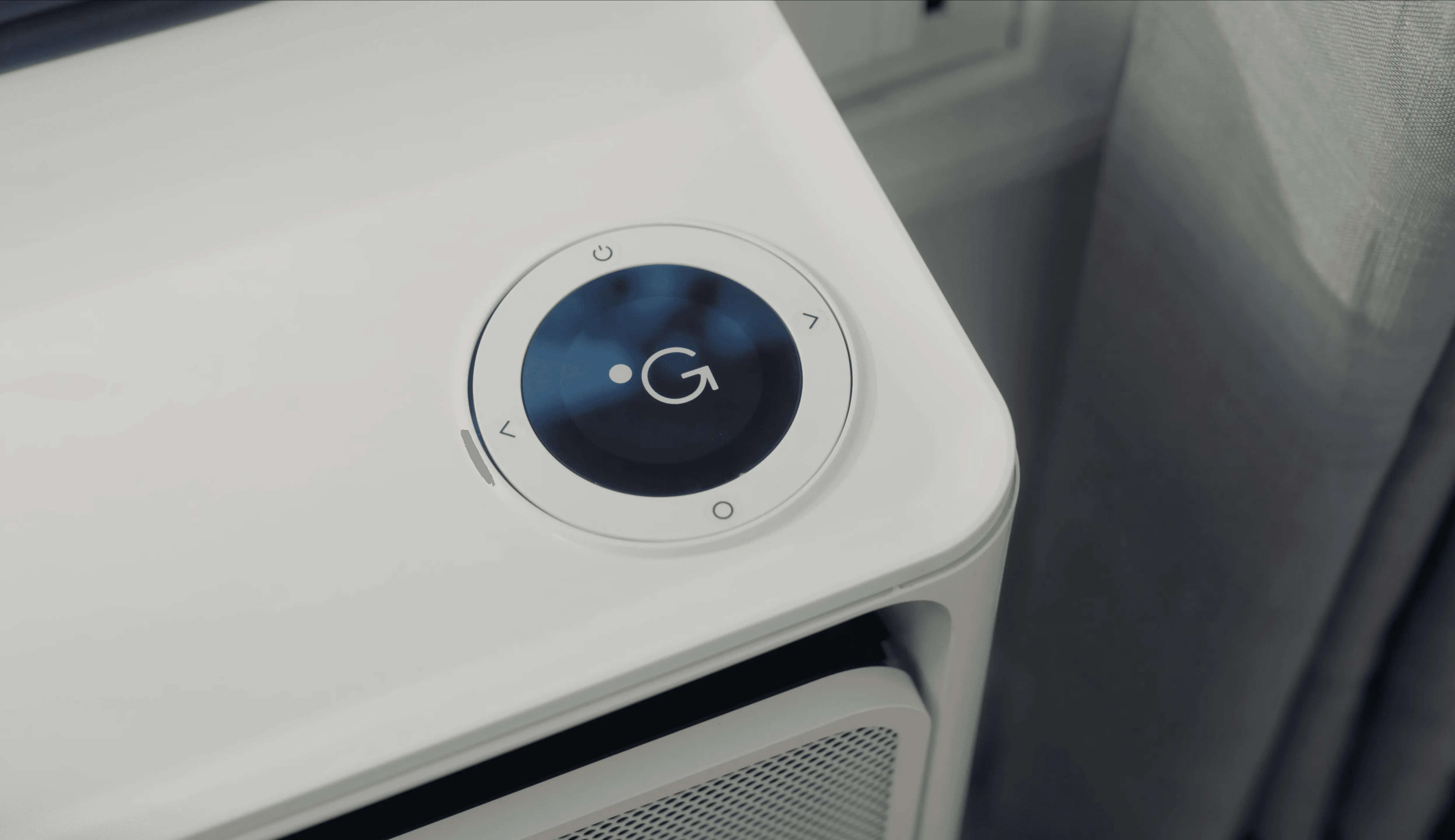 Top view of the Gradient heat pump control dial