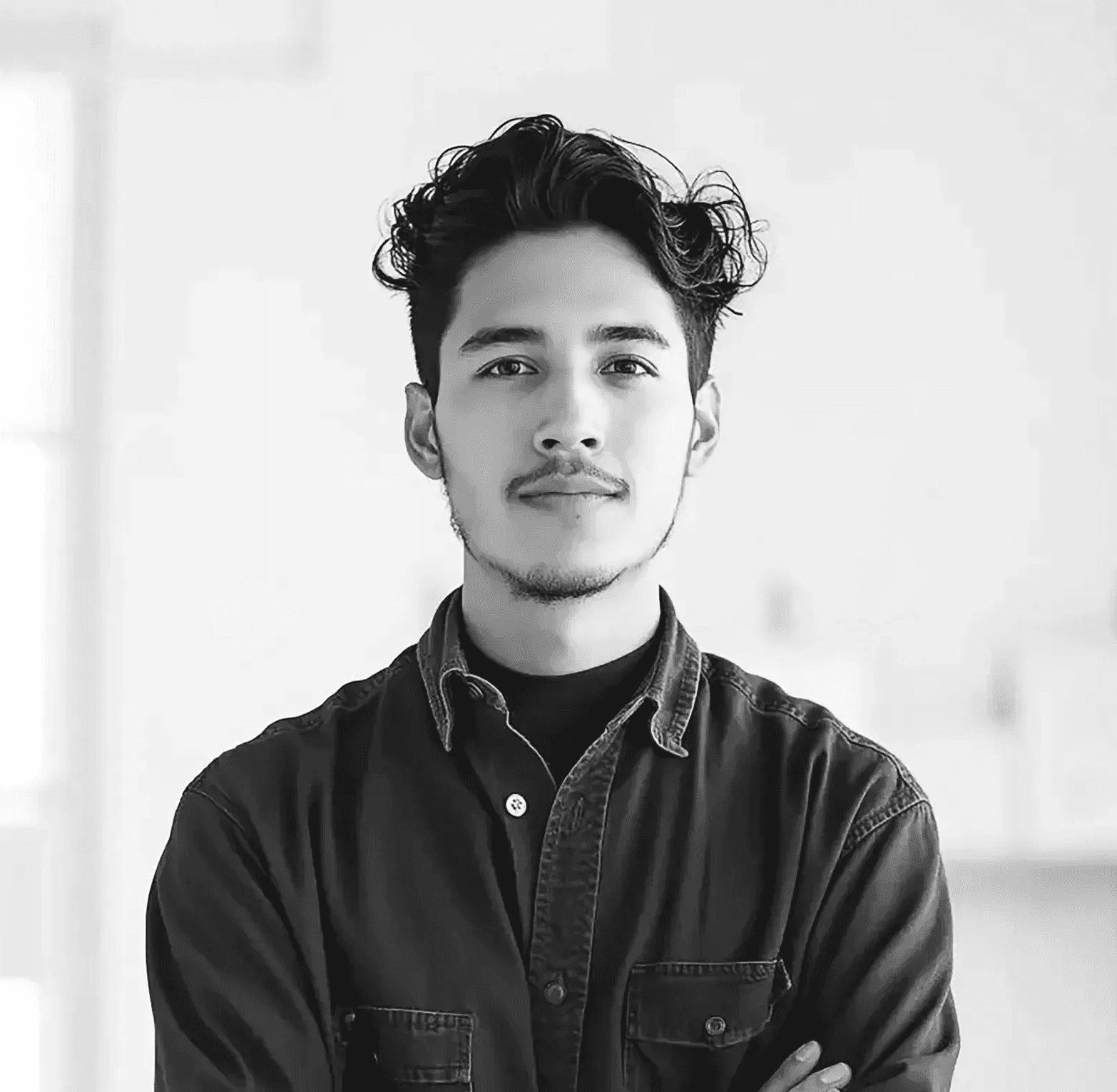 Confident Young Man in Interior