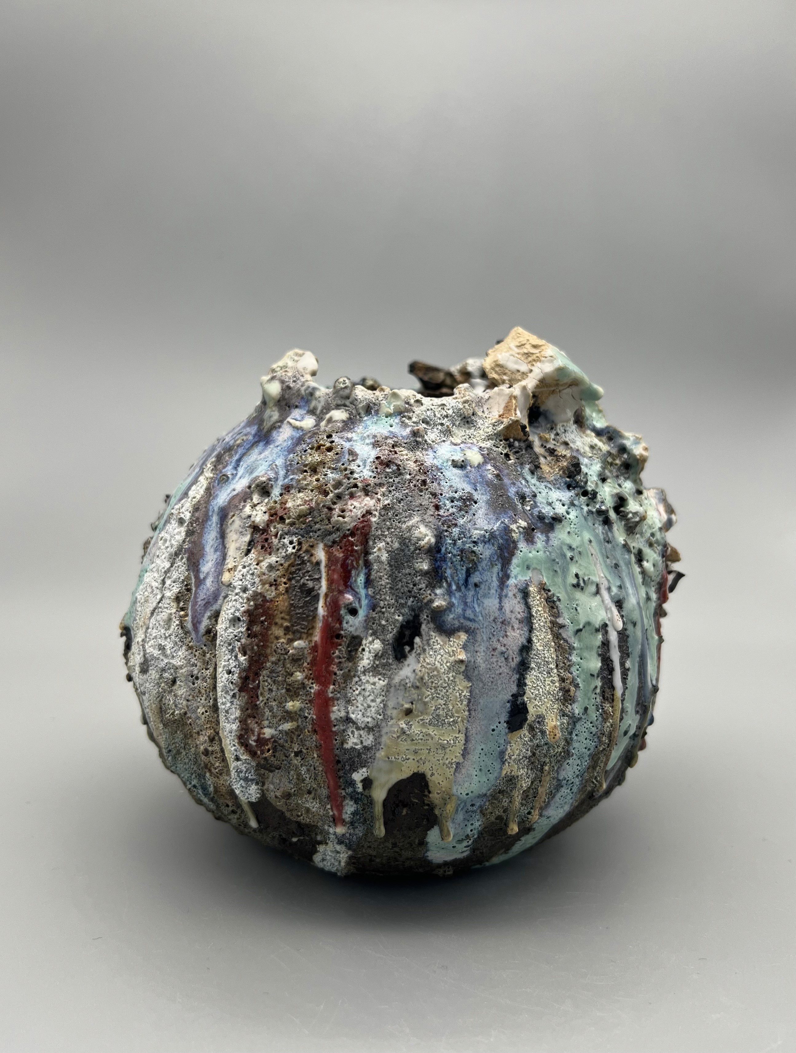 Iceland II ceramic moon jar form