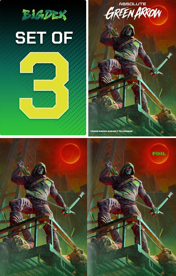 Absolute Green Arrow #1 Bjorn Barends Exclusive Set of 3 Trade Dress Virgin and Foil Variant Covers DC Comics