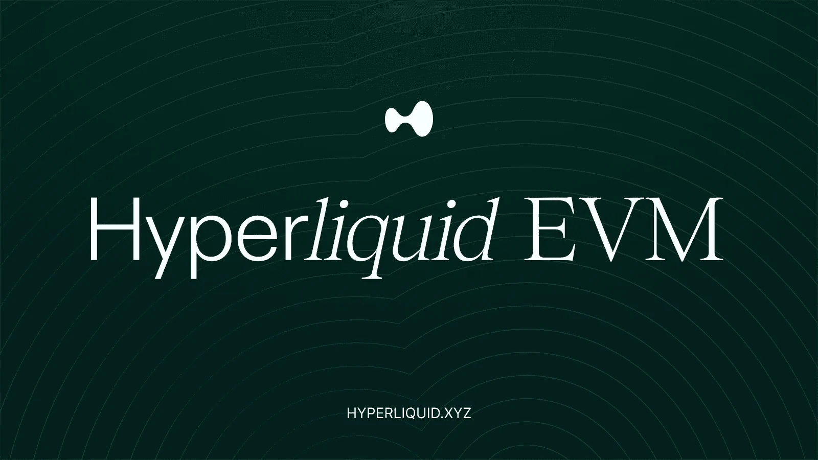 HyperEVM logo with white bow tie symbol on teal background