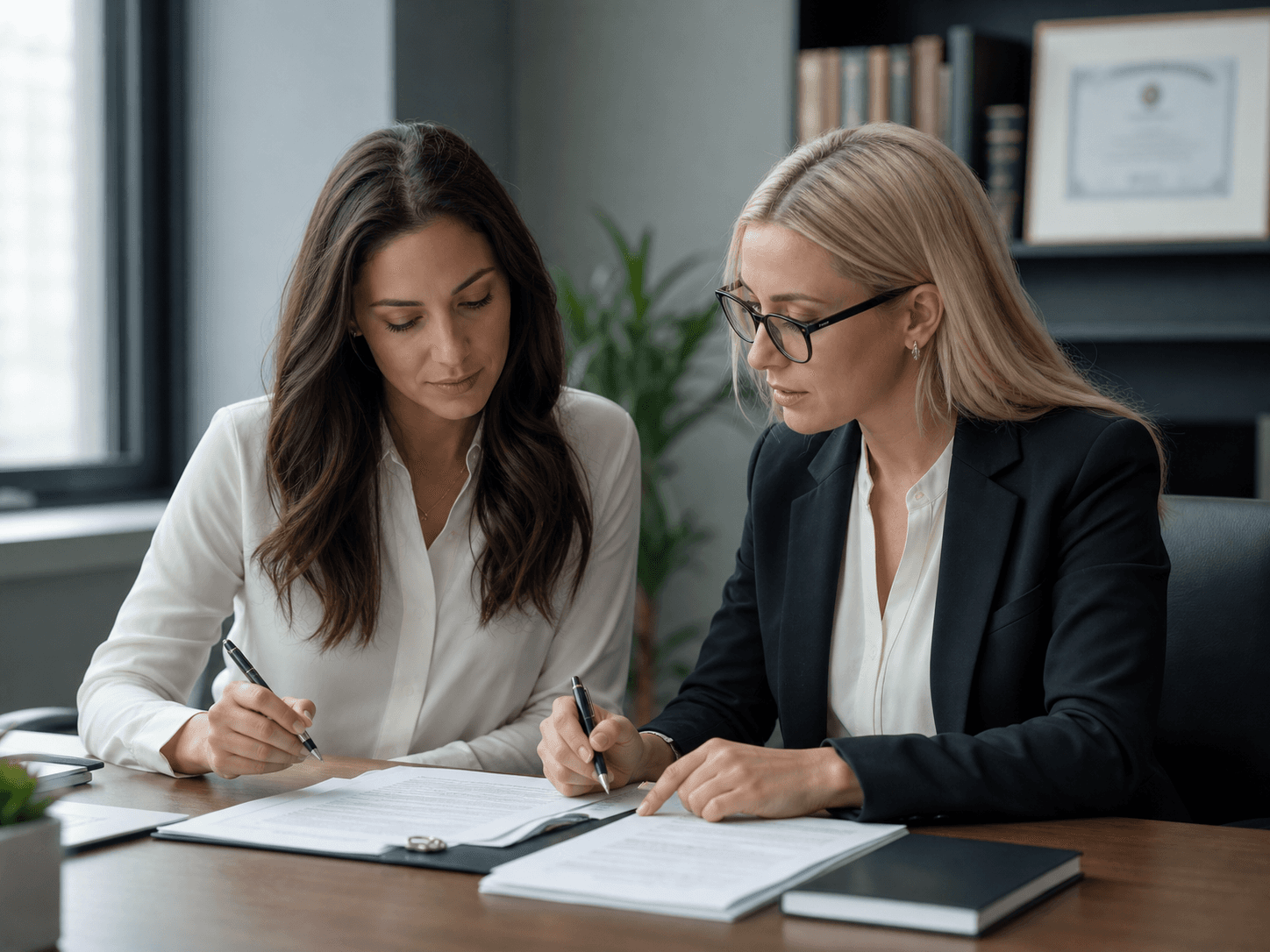 Focused work in a modern office