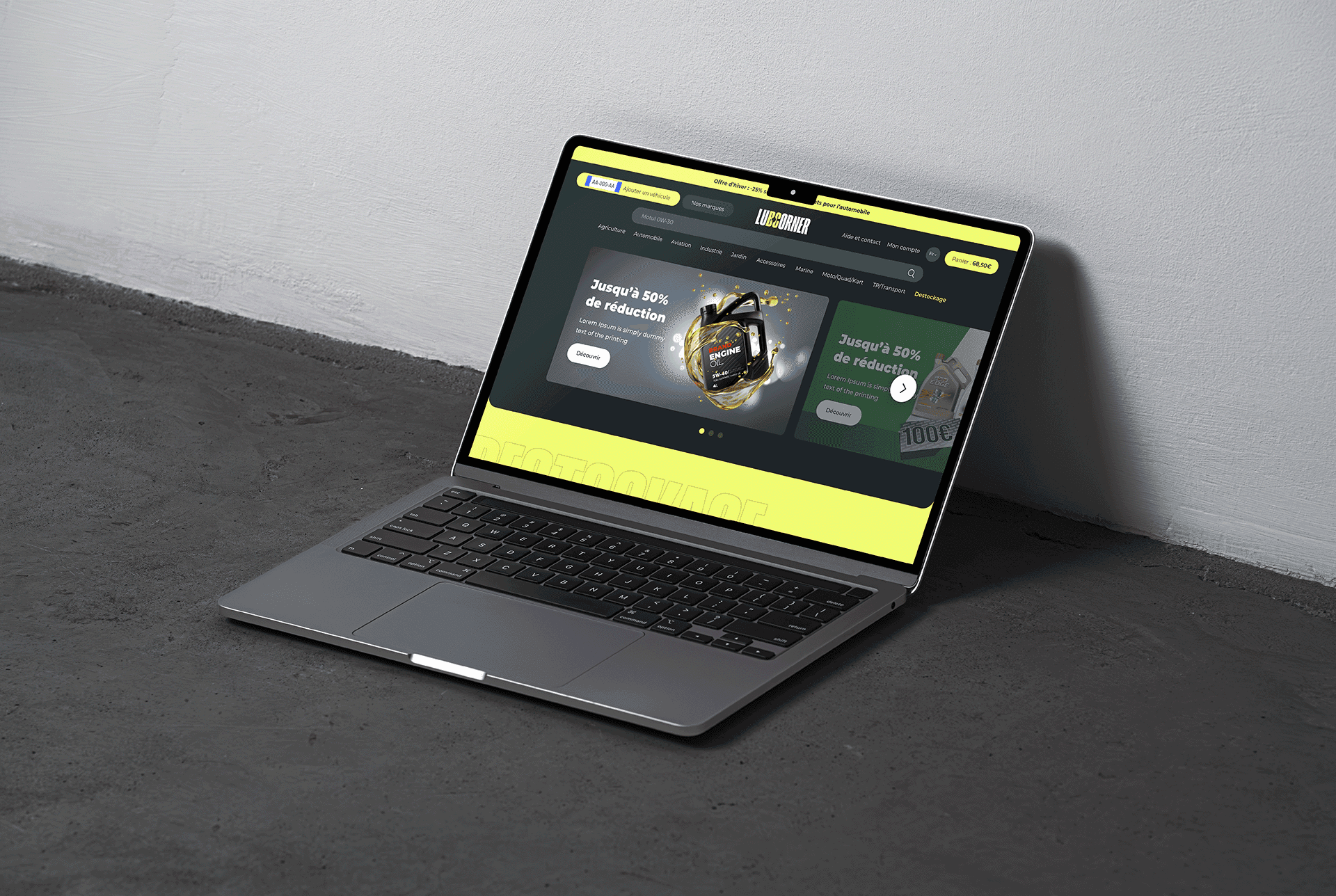 Mockup of macbook pro