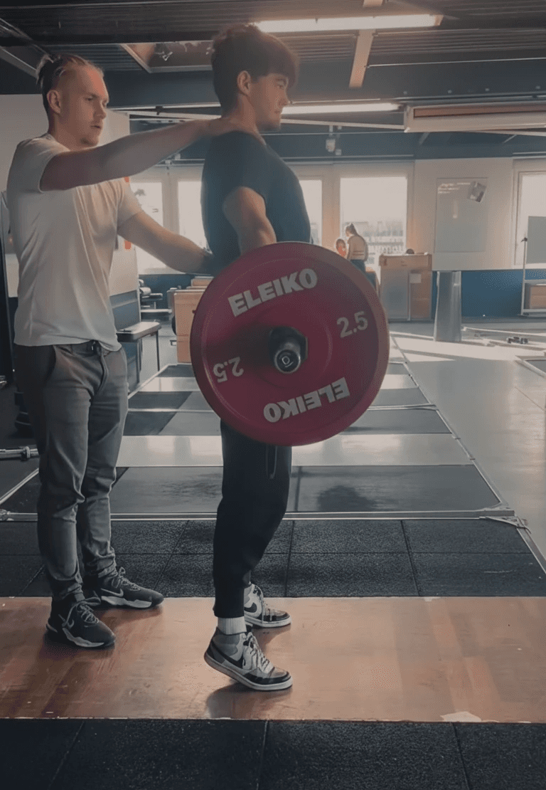 Athlete winning a race