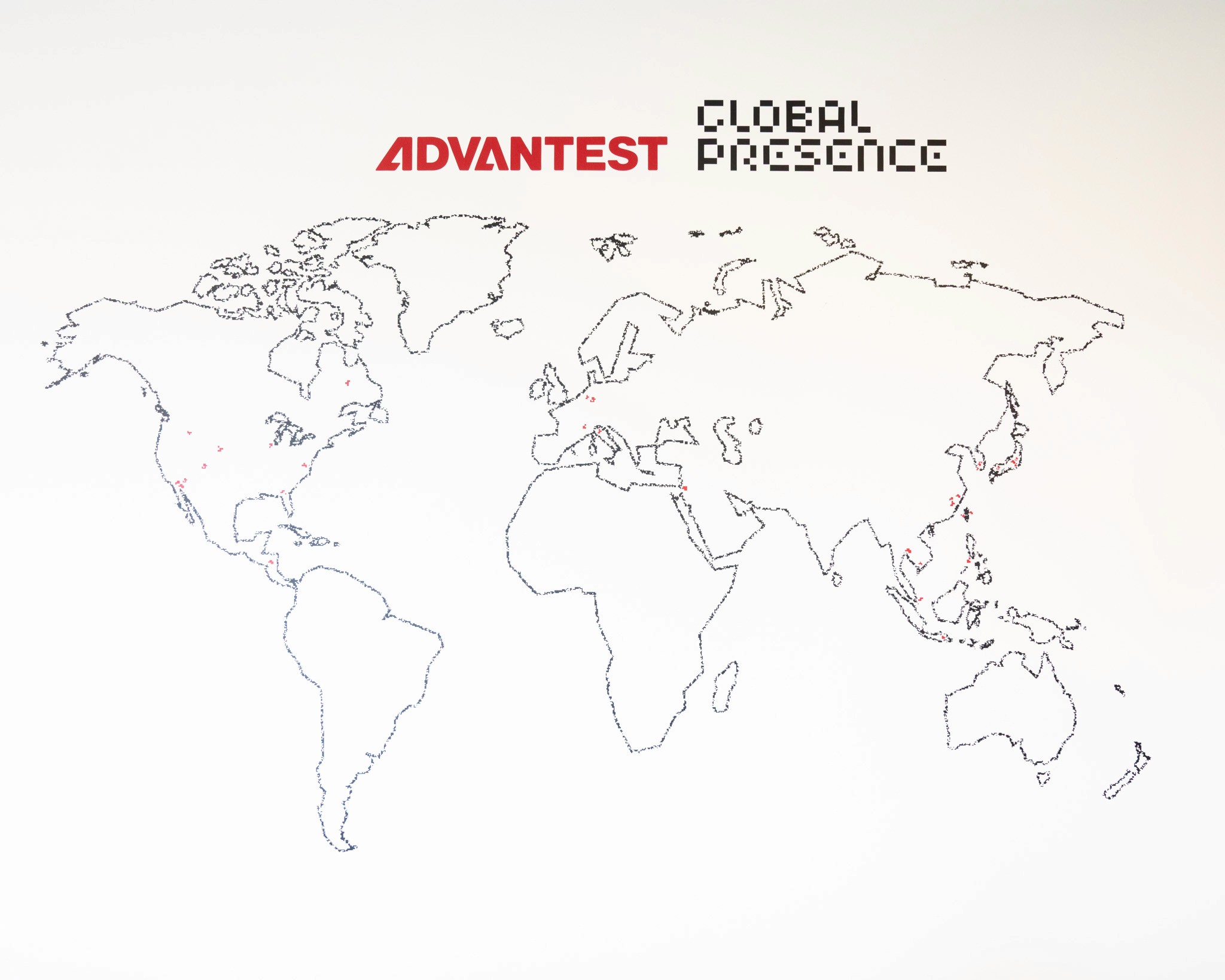 Hartă globală a prezenței Advantest în lume