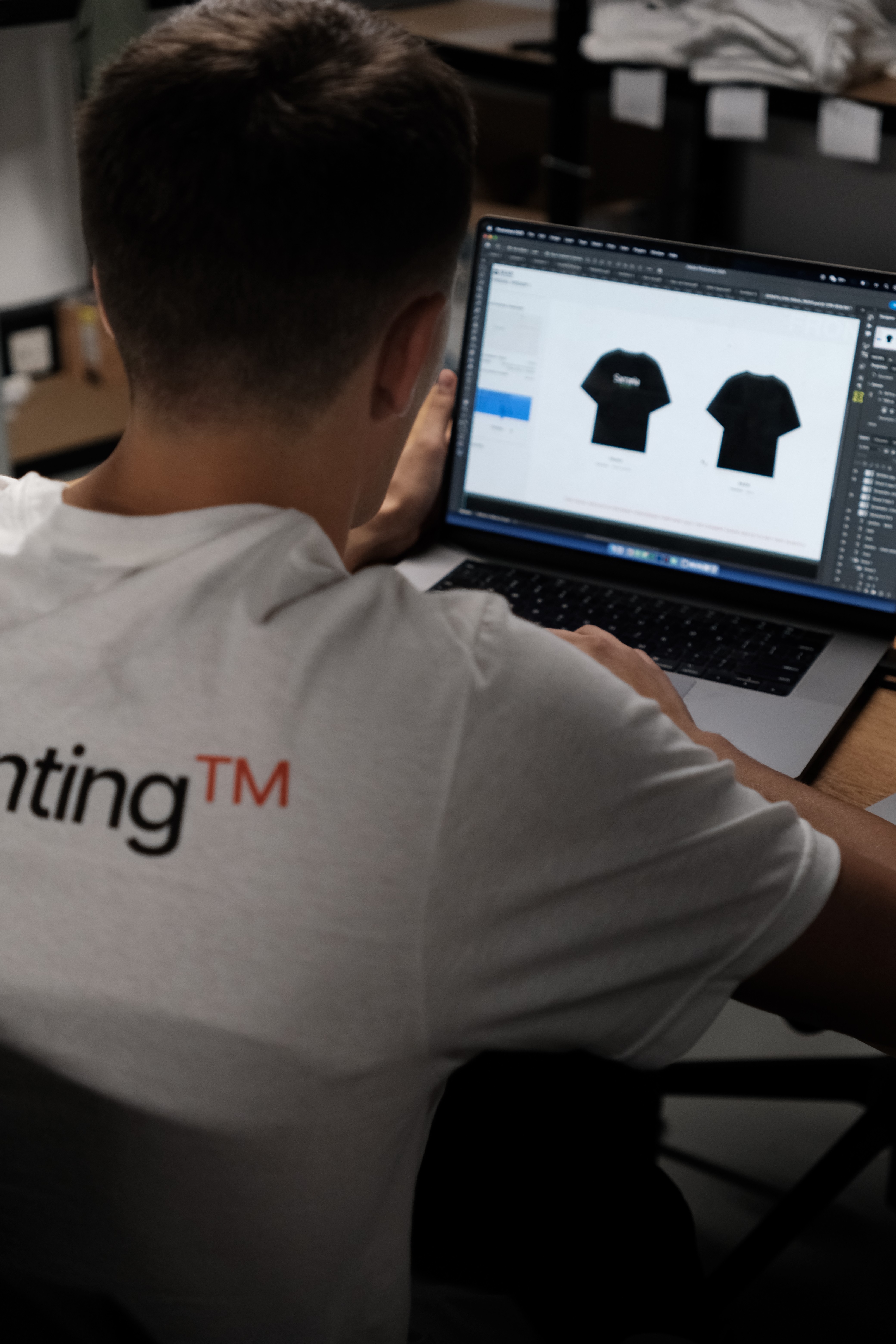 preparing digital proof for t shirt printing customer