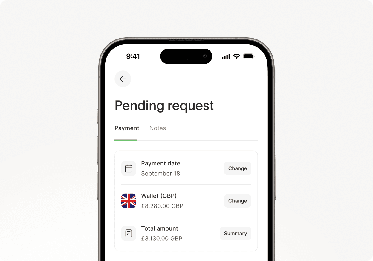 Approve payments on the go