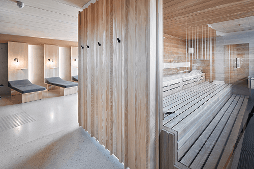 Sauna und Ruhebereich im Fitnessstudio in Weilheim