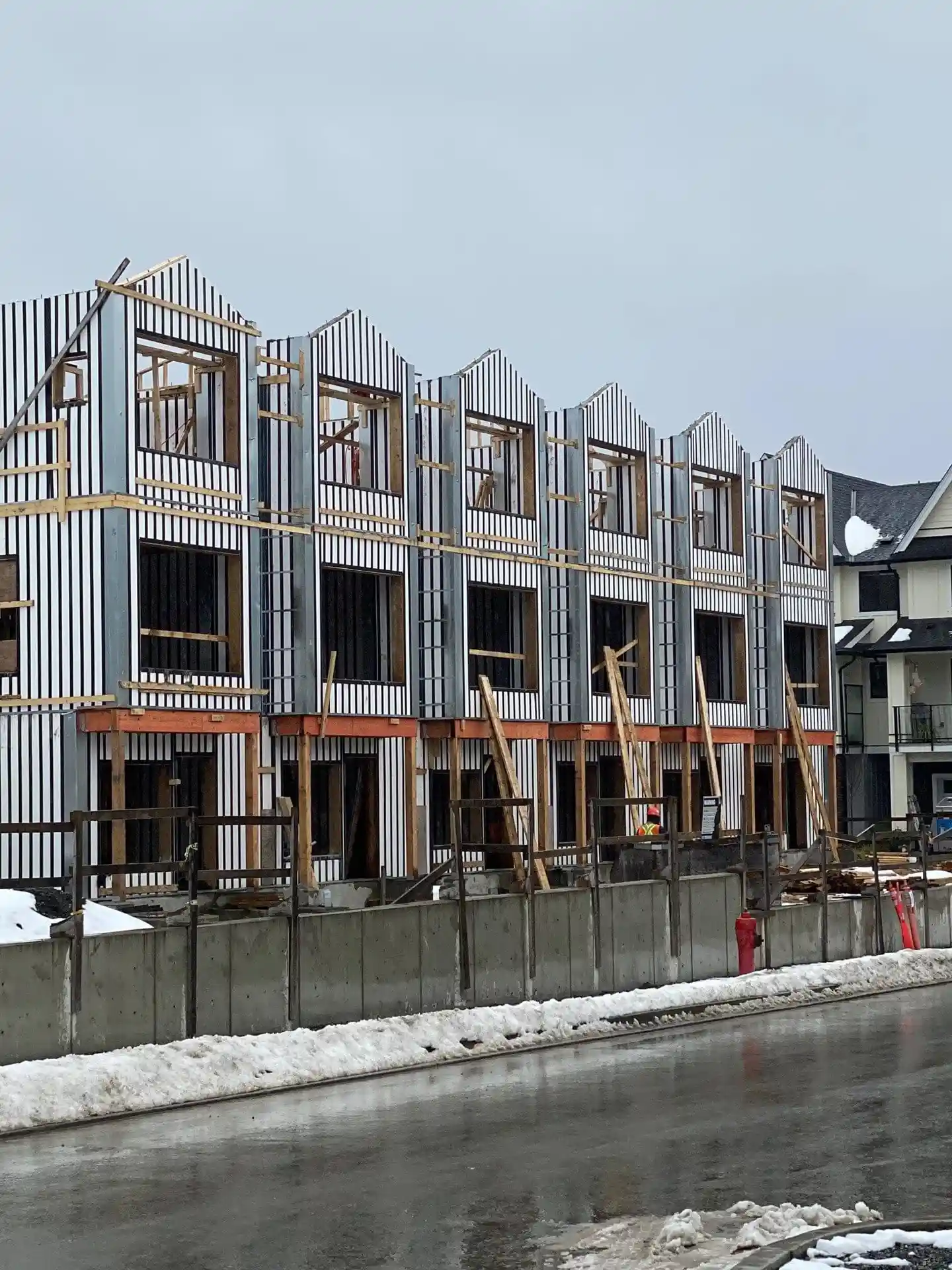 New condos being built using vertical ICF