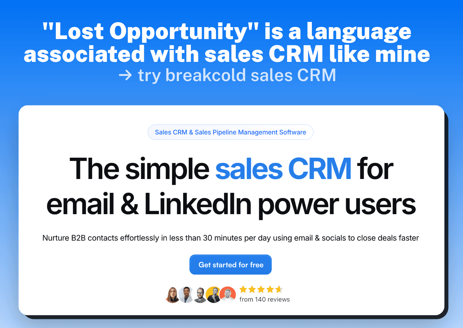 Lost opportunity and CRM