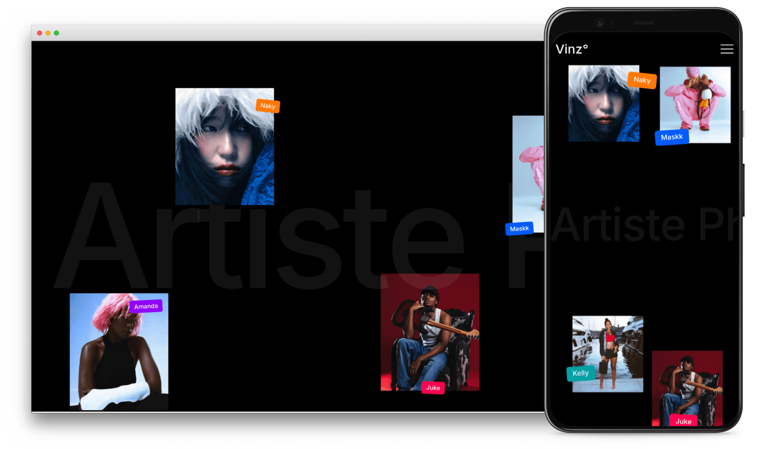 mockup présentationdu travail sur le site ACA GARE