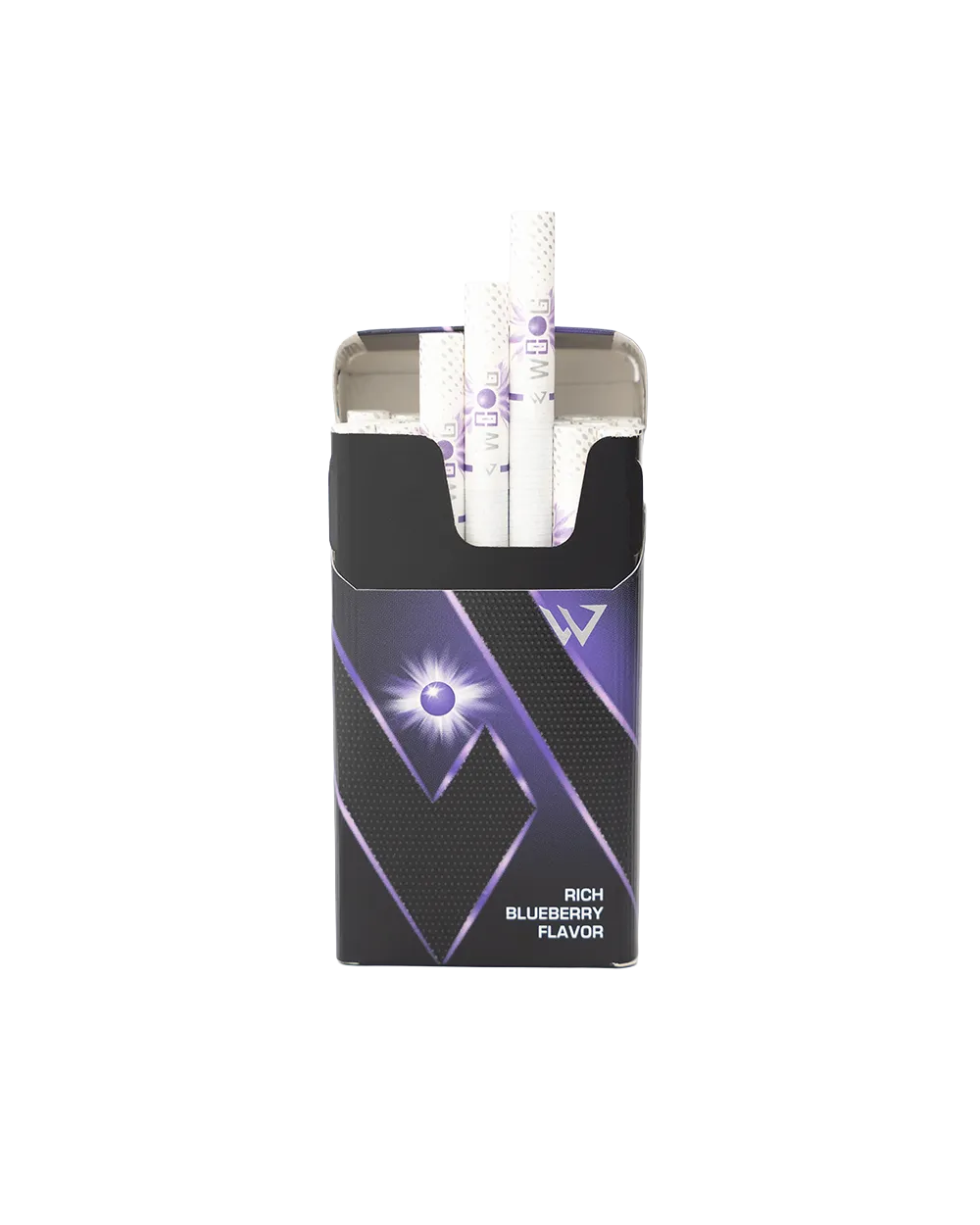 Woog Blueberry Mint cigarette pack.