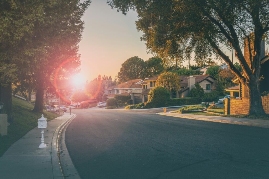 Sunset on a Street
