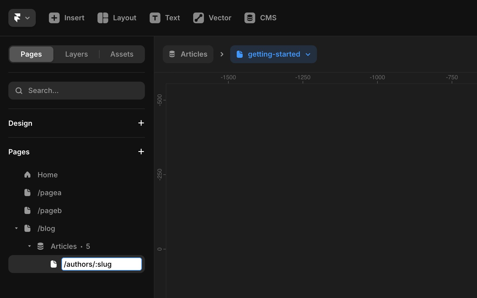 Renaming a CMS detailpage.