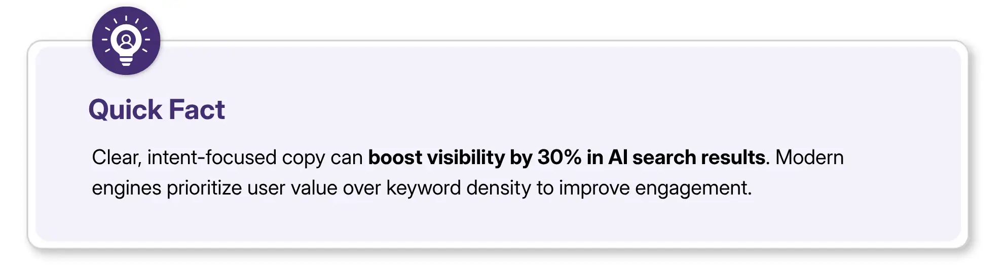 highlighting how intent-focused copy improves visibility in AI search results