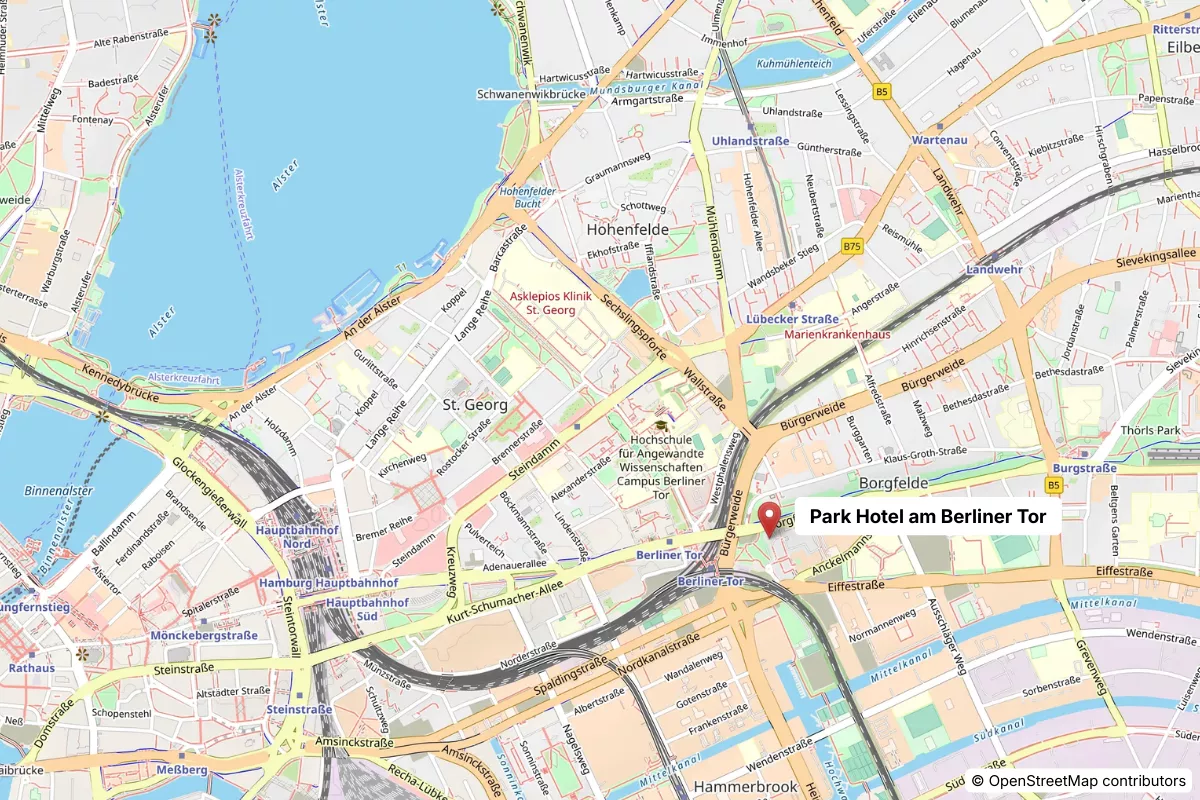 Karte Lage Park Hotel am Berliner Tor