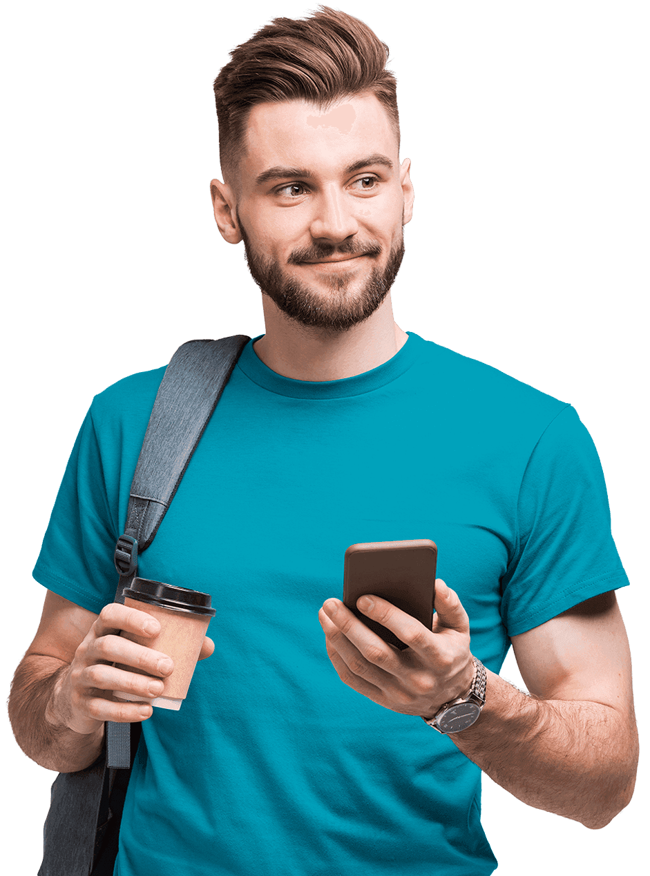 A smilintg girl holding books