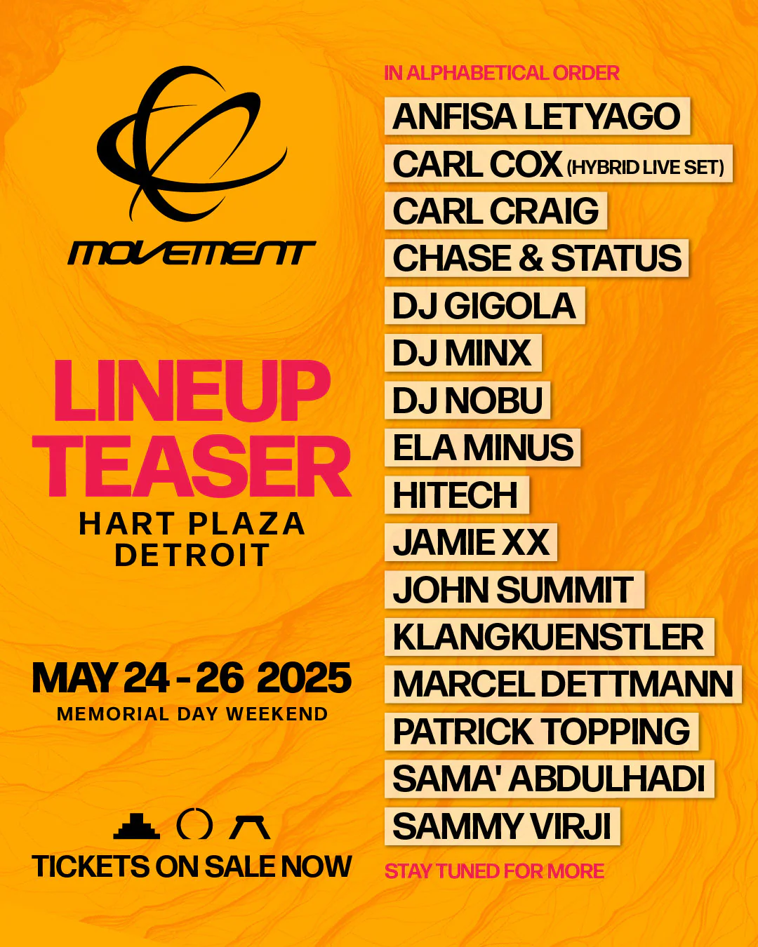 Movement Detroit 2025 Lineup Teaser poster