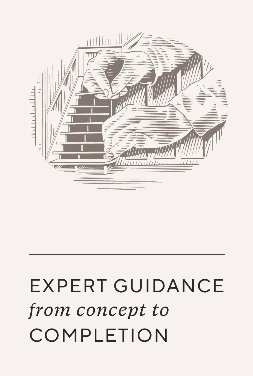 Illustration of two hands building a staircase.