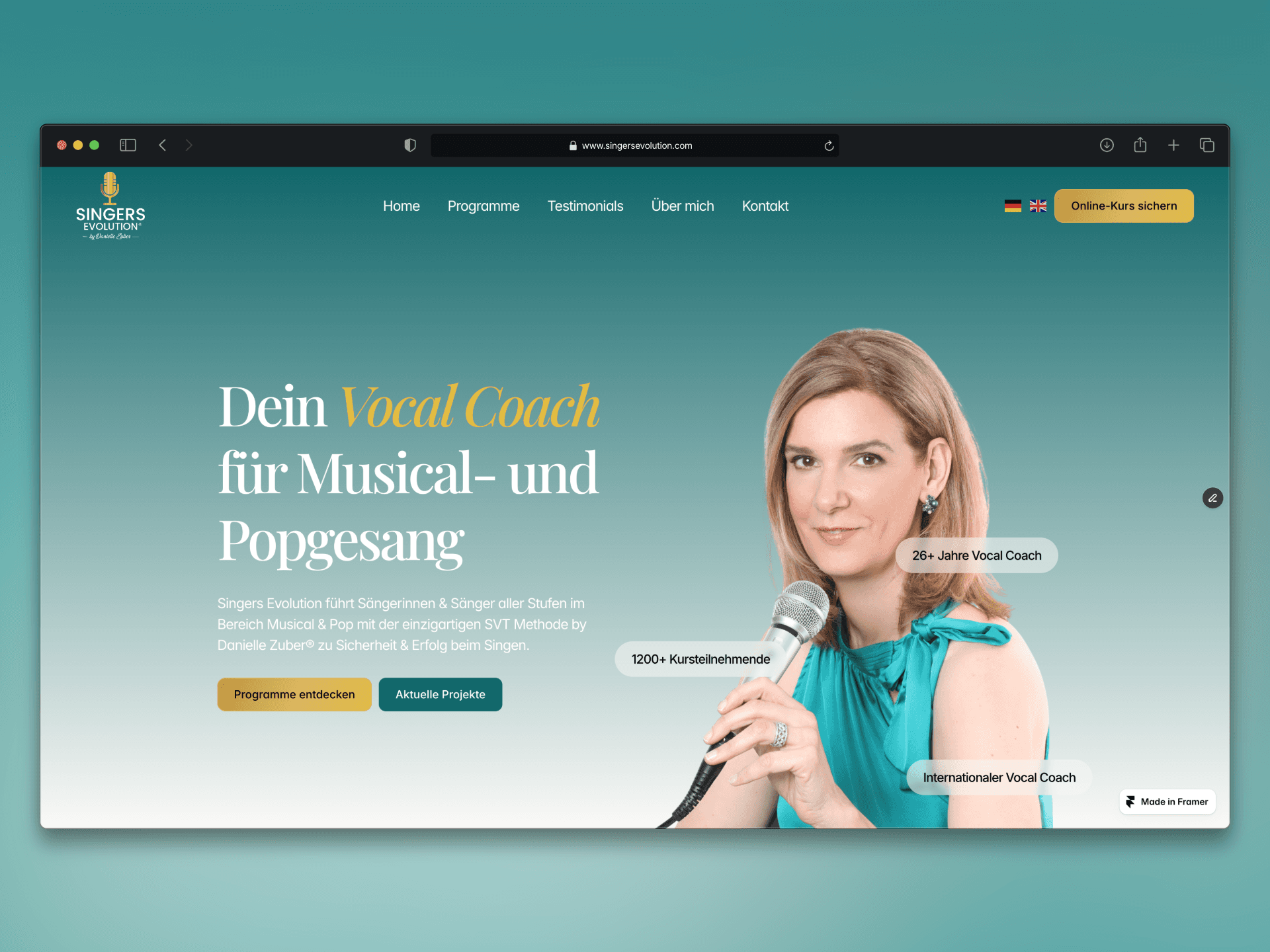 MacBook Pro Mockup auf dunklem Gestein präsentiert das moderne Framer-Website-Design für die Oronos Stiftung, eine internationale NGO für globale Friedensprojekte, gestaltet von der Framer Agentur Webnity-X.